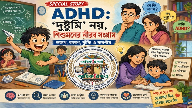 ADHD: ‘দুষ্টুমি’ নয়, শিশুমনের নীরব সংগ্রাম—কিন্তু লোহান বুঝলেও শশী যে বুঝে না?